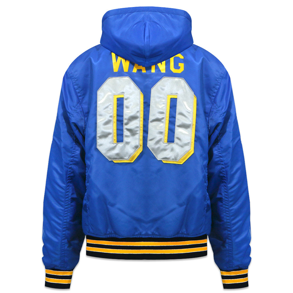 Athletic Patch Hooded Bomber