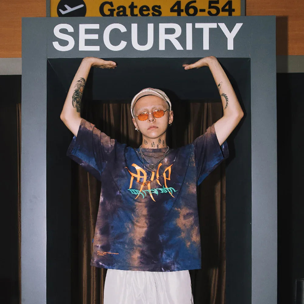 TAKA ORIGINAL Product Page - Tie Dye Logo Tee - Orange - VENTURER