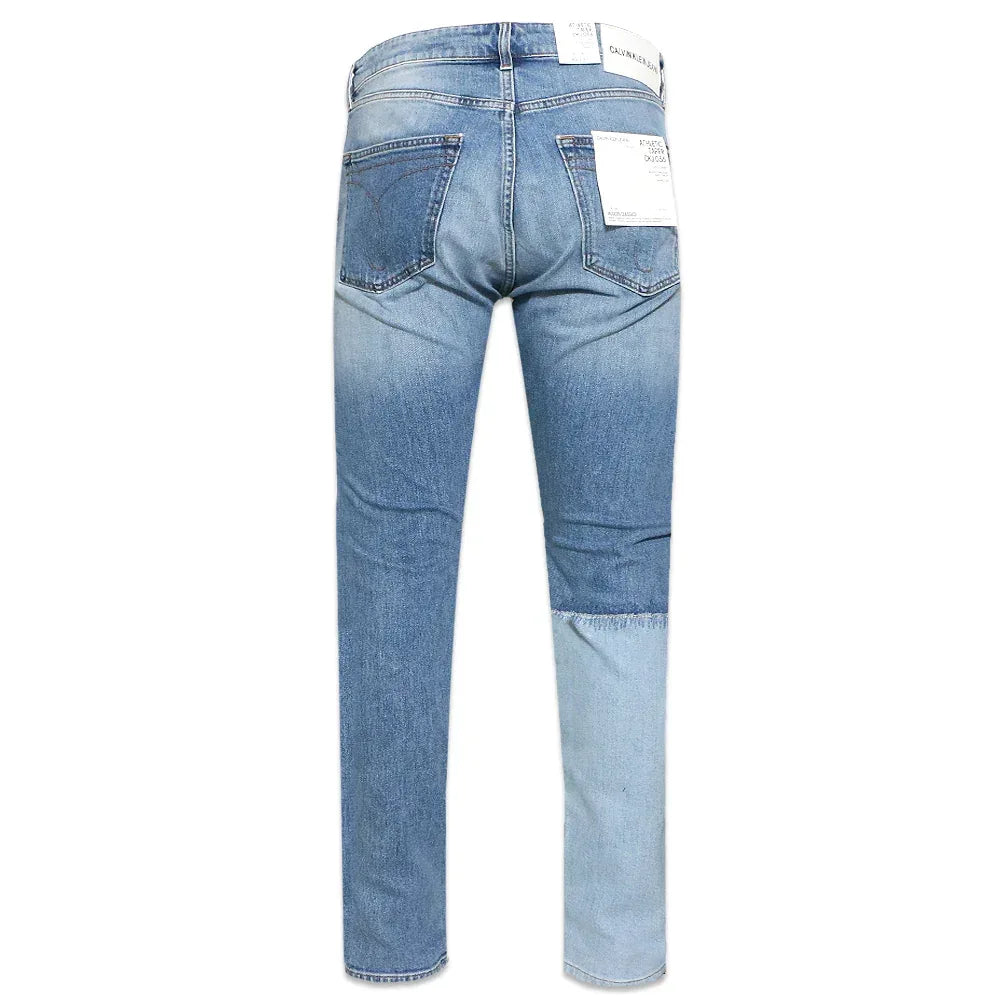 Athletic Taper Patchwork Denim - CALVIN KLEIN - VENTURER