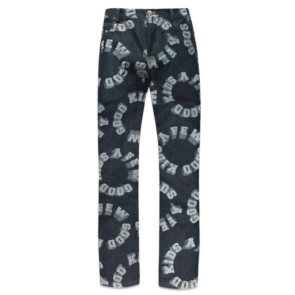 All Over Logo Denim Pants
