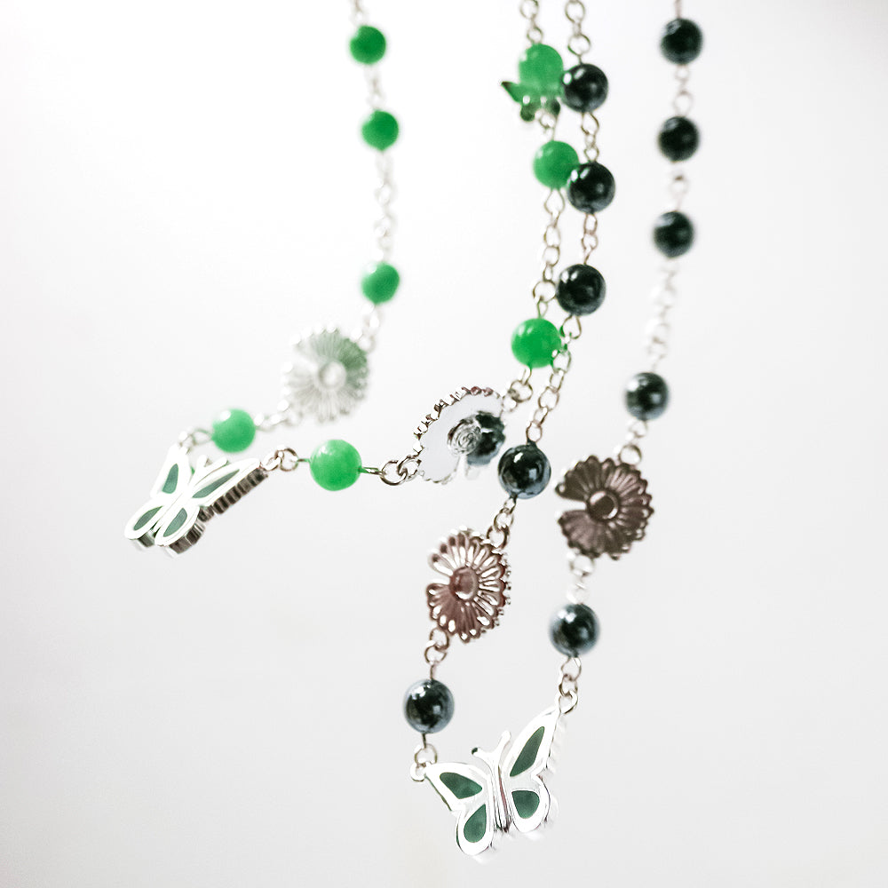 Emerald Butterfly Angel Necklace