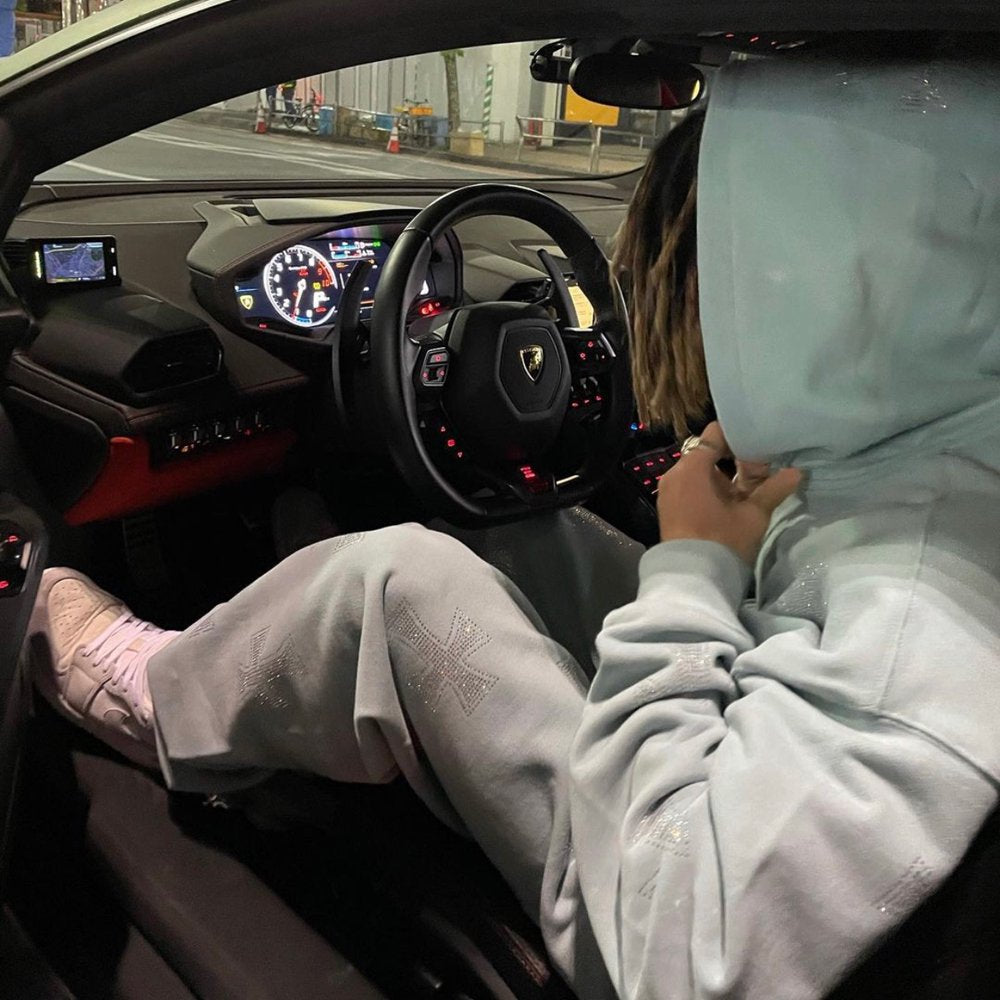 Cross Rhinestone Joggers