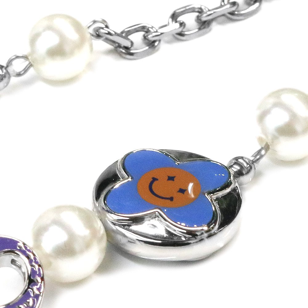 EVAE Cross Flower Smiley Necklace