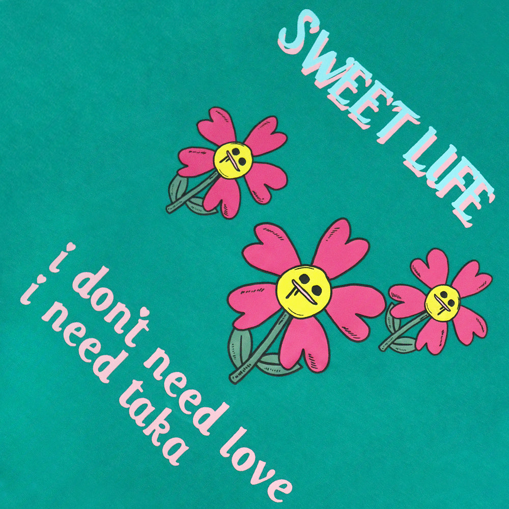 Sweet Life Distress Flower Tee