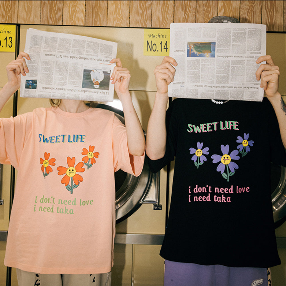 Sweet Life Distress Flower Tee