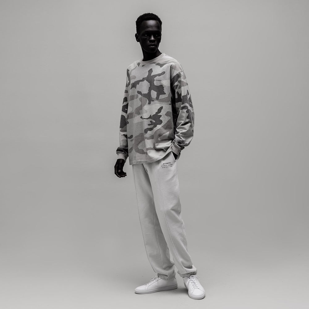 Camo Palm Relaxed Ls Tee