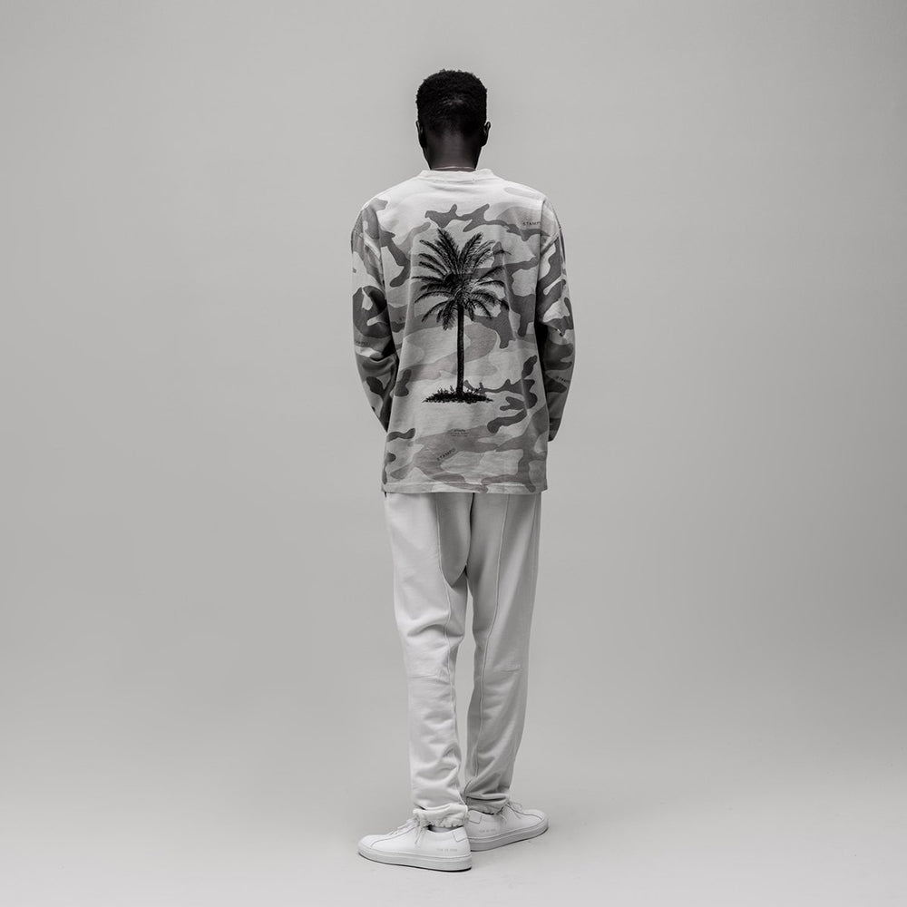 Camo Palm Relaxed Ls Tee