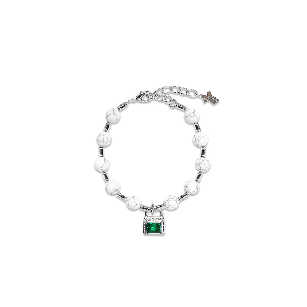 Emerald Lock Bracelet