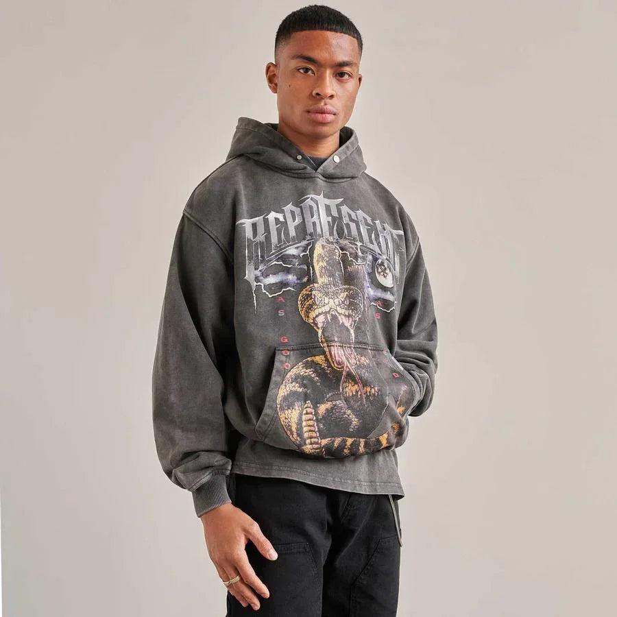 REPRESENT Product Page - As Good As Dead Hoodie - Vintage-Gray