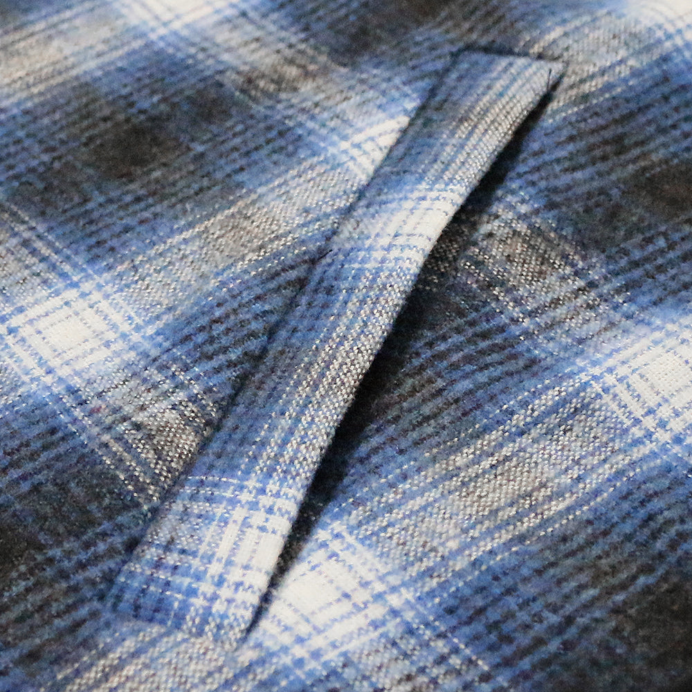 Shadow Plaid Love Hooded Shirt