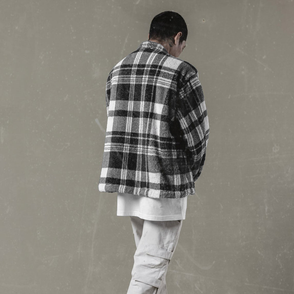 Cropped Sherpa Button Down Jacket