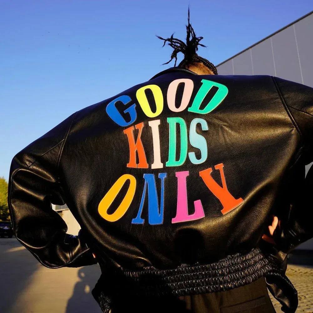 A FEW GOOD KIDS Product Page - Modern Life Leather Jacket - Black