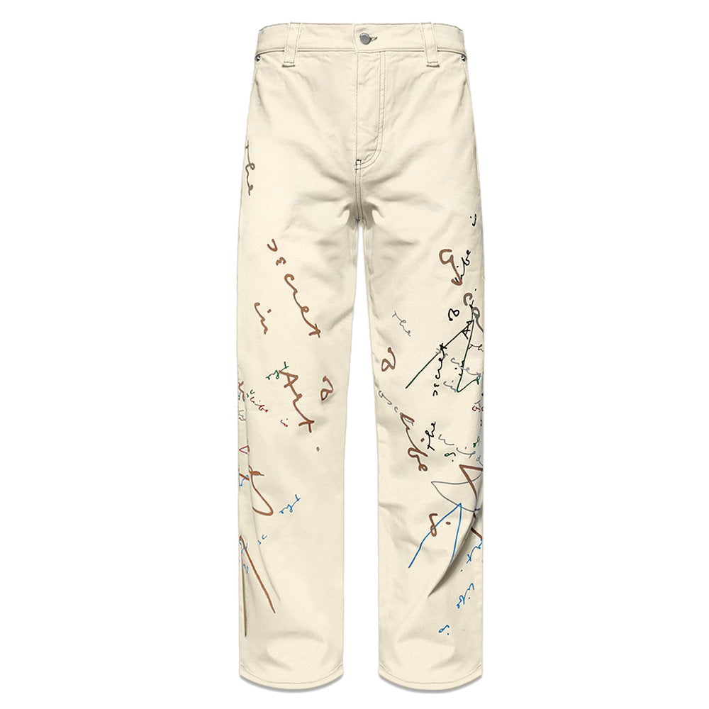 OW Quote Graffiti Straight Leg Trousers