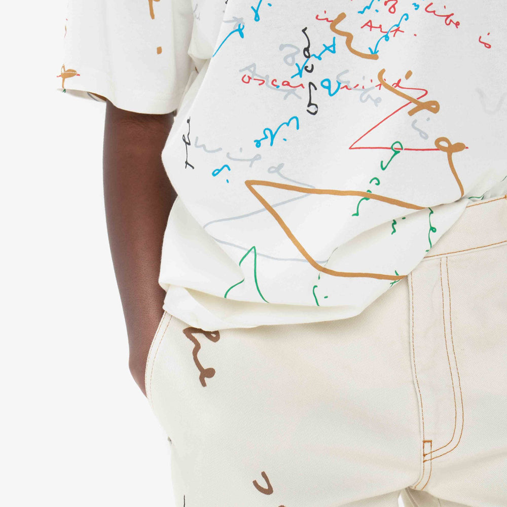 OW Quote Graffiti Straight Leg Trousers