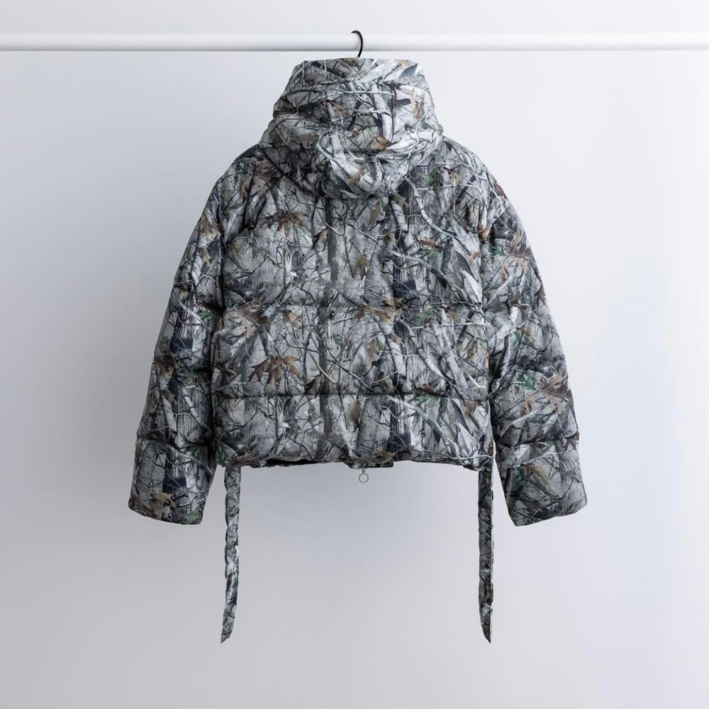 Terrain Camo Crop Puffer Jacket