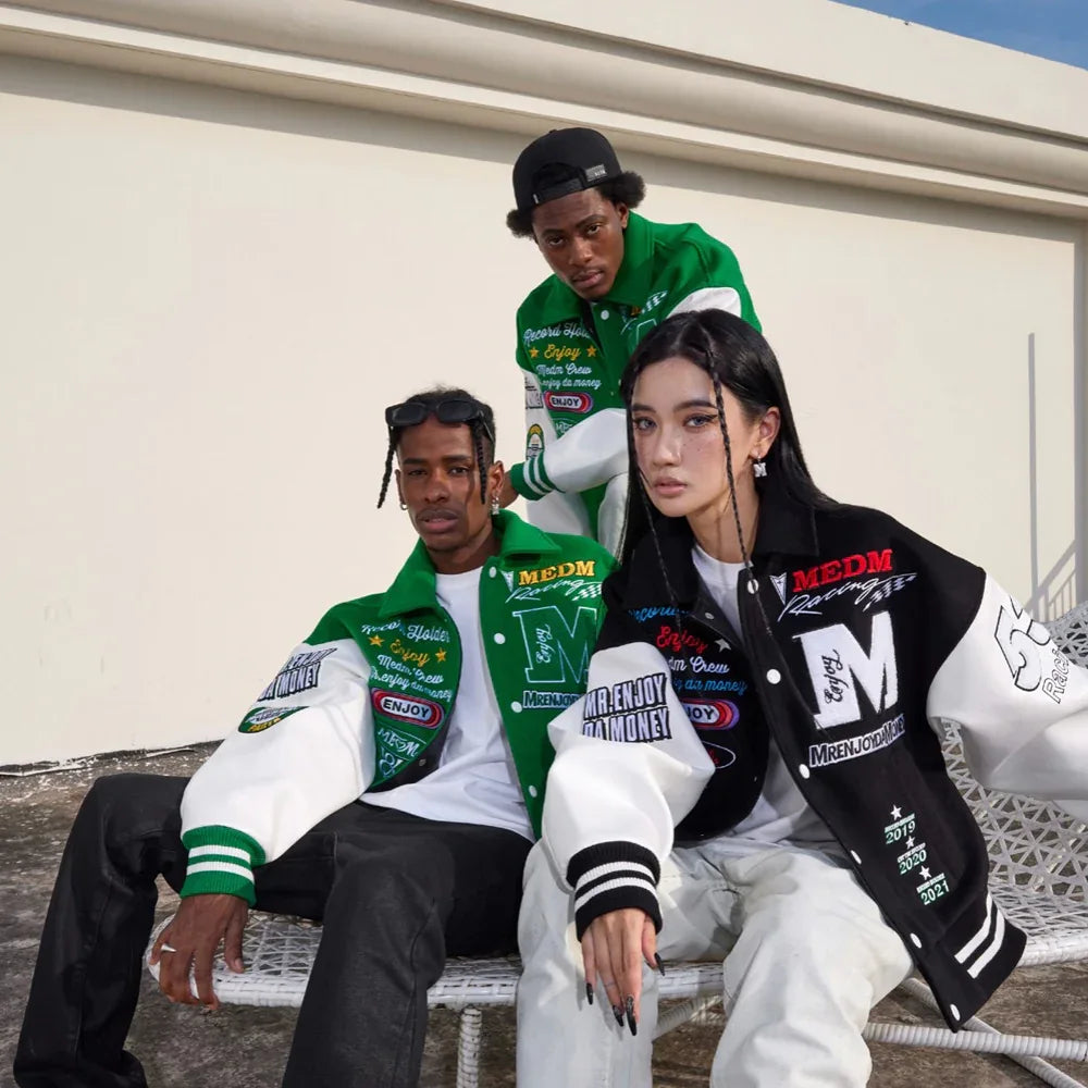 MEDM Embroidery Varsity Jacket