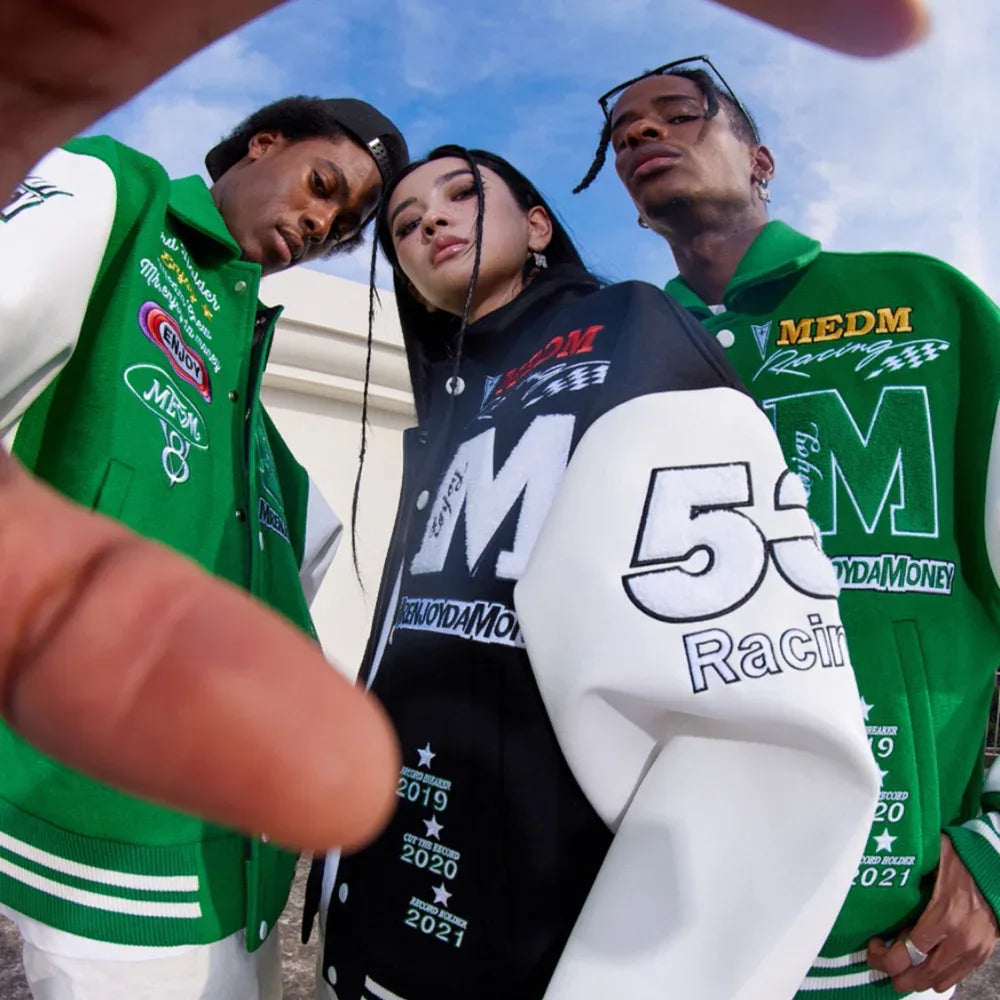 MEDM Embroidery Varsity Jacket