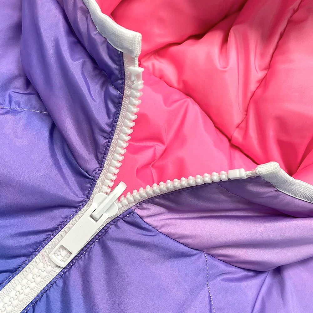 Mountain Scenery Reversible Puffer Jacket