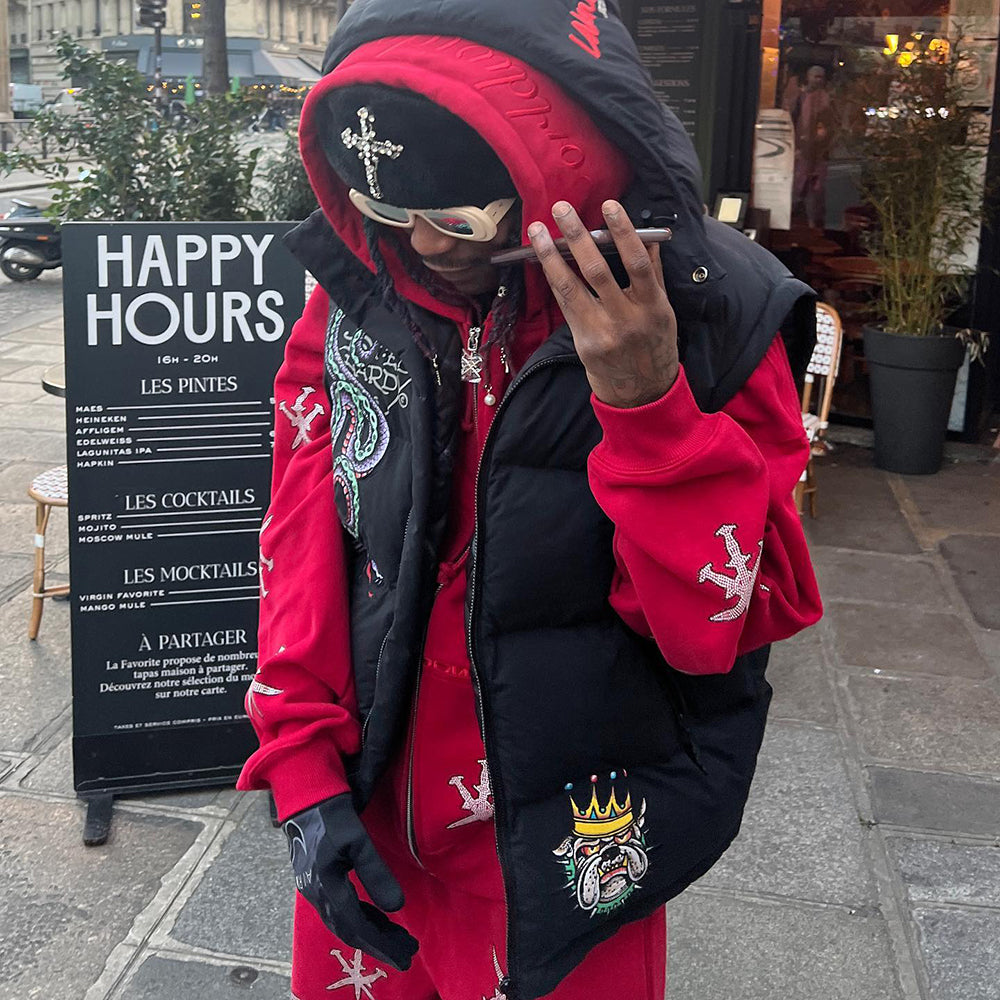 Black Outline Dagger Rhinestone Joggers