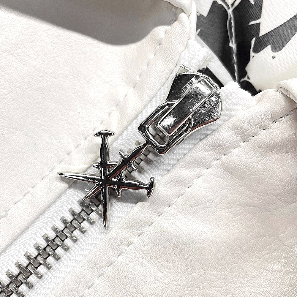 Jewel Skeleton Leather Jacket