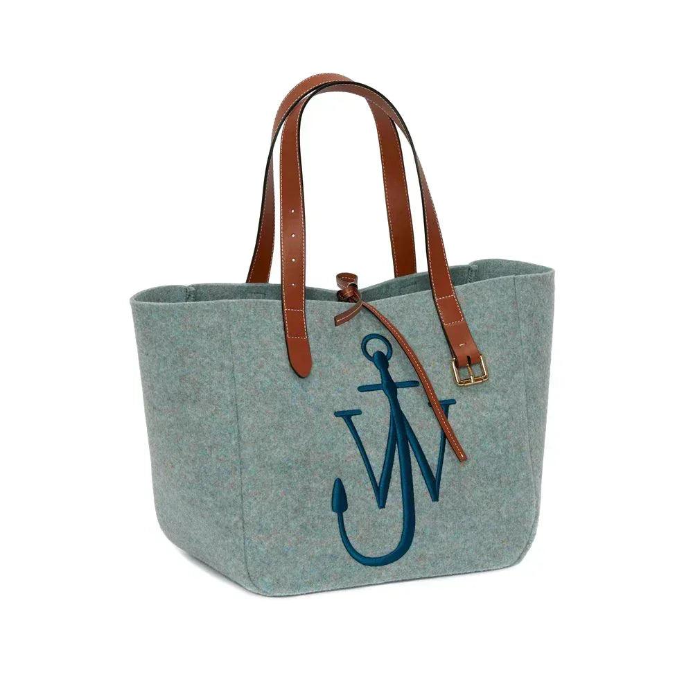 【新品】  JW Anderson / ジェイダブルアンダーソン | チェーン付き クロージャー  レザー切替 キャンバス バッグ 保存袋有 | ナチュラル | レディース 新品】 JW Anderson / ジェイダブルアンダーソン | チェーン付き