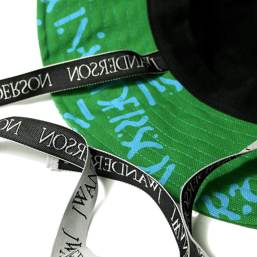 Logo Grid Asymmetric Bucket Hat