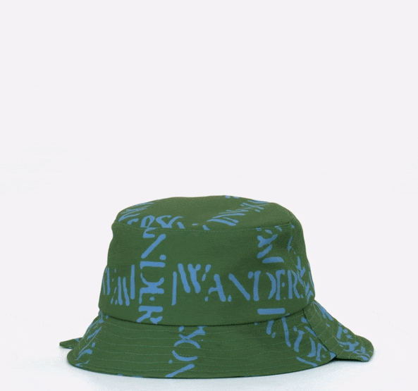 Logo Grid Asymmetric Bucket Hat