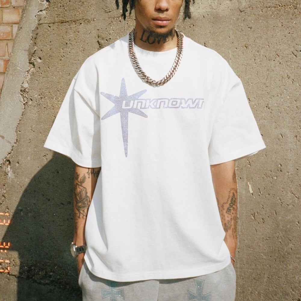 Tonal Star Logo Rhinestone Tee