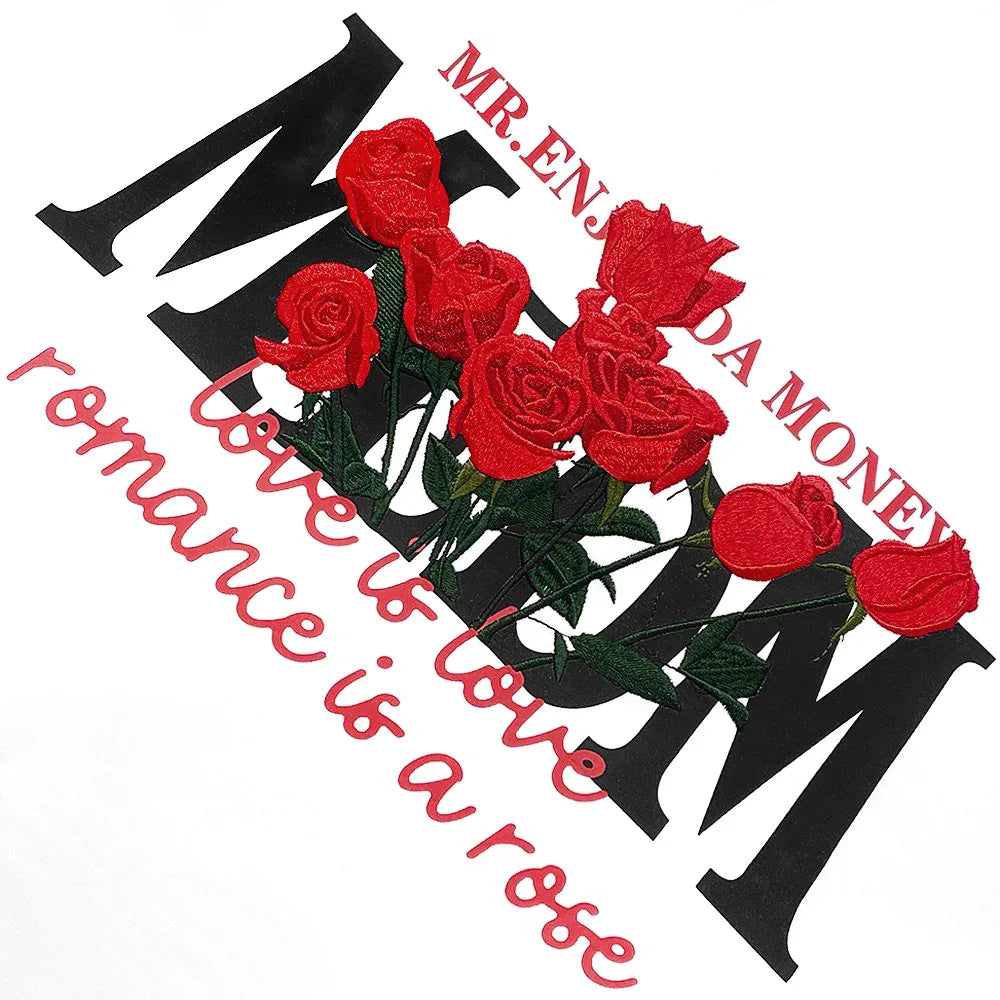 MEDM Rose Embroidery Logo Tee