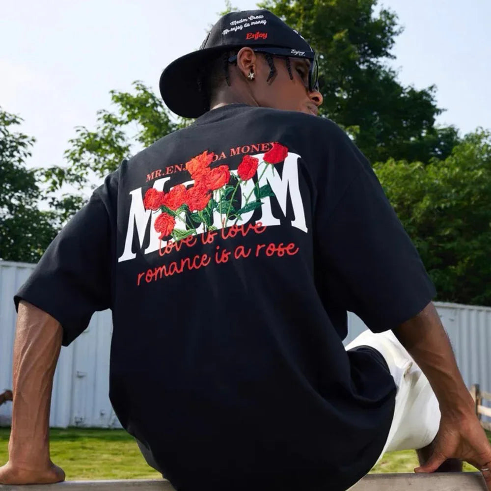 MEDM Rose Embroidery Logo Tee