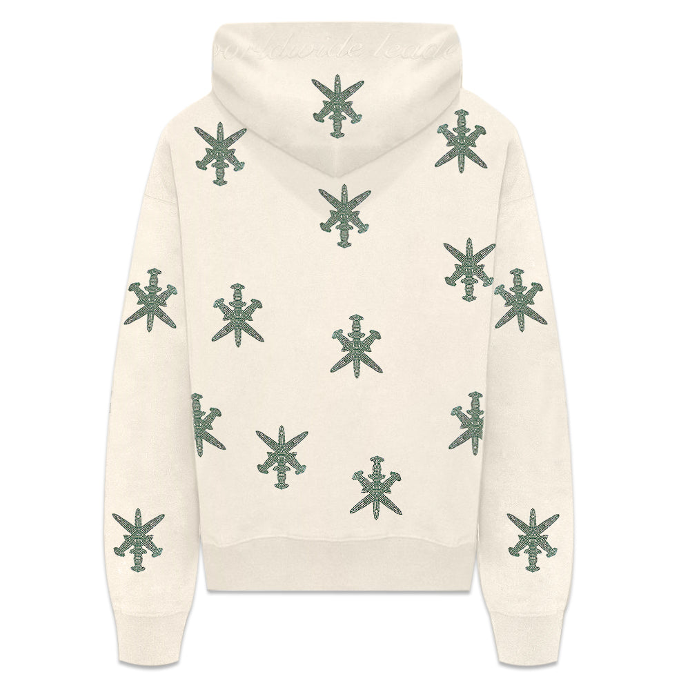 Dagger Rhinestone Zip Hoodie