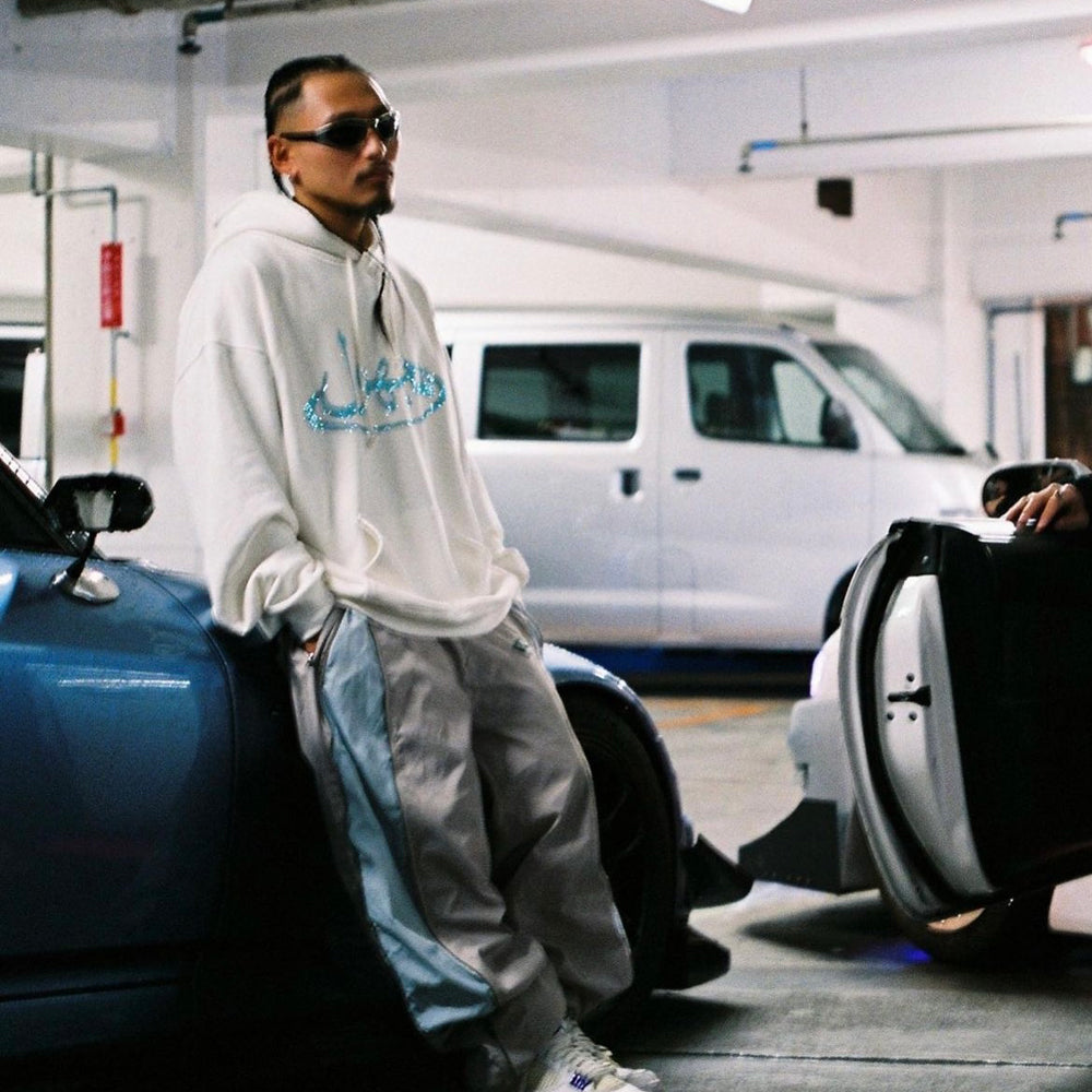 Arabic Logo Rhinestone Hoodie