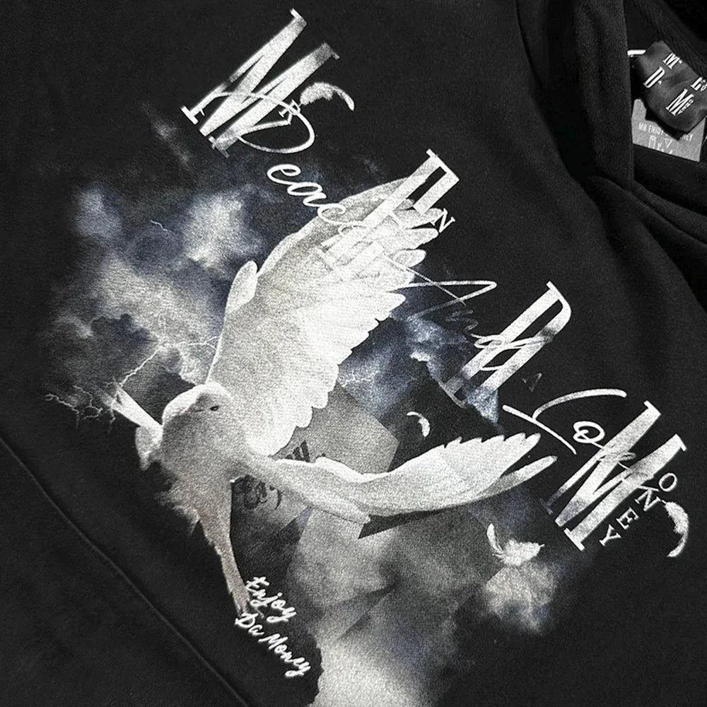 MEDM White Dove Print Hoodie