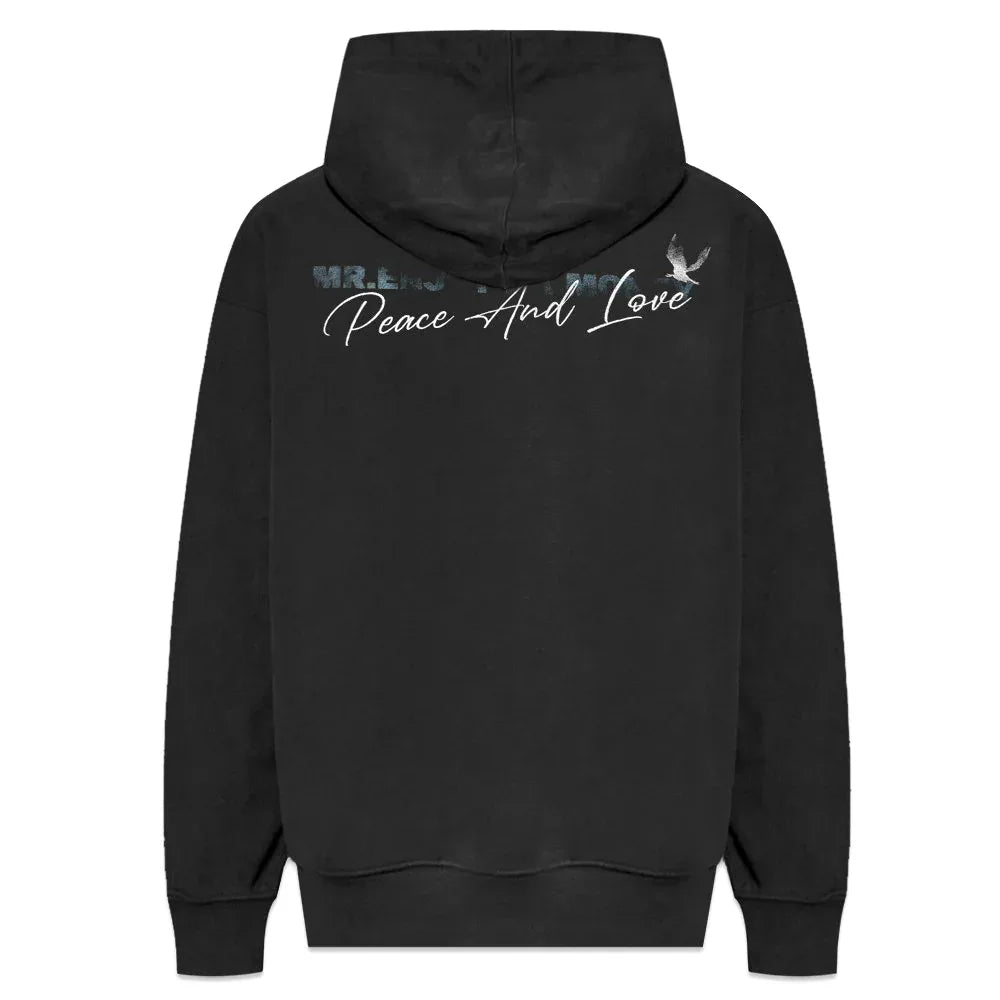 MEDM White Dove Print Hoodie