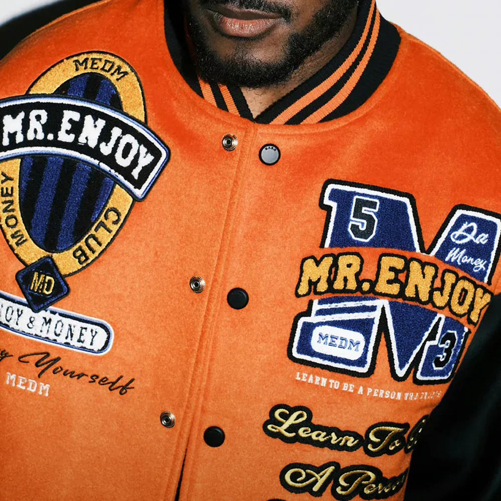 MEDM Basic Embroidered Baseball Jacket