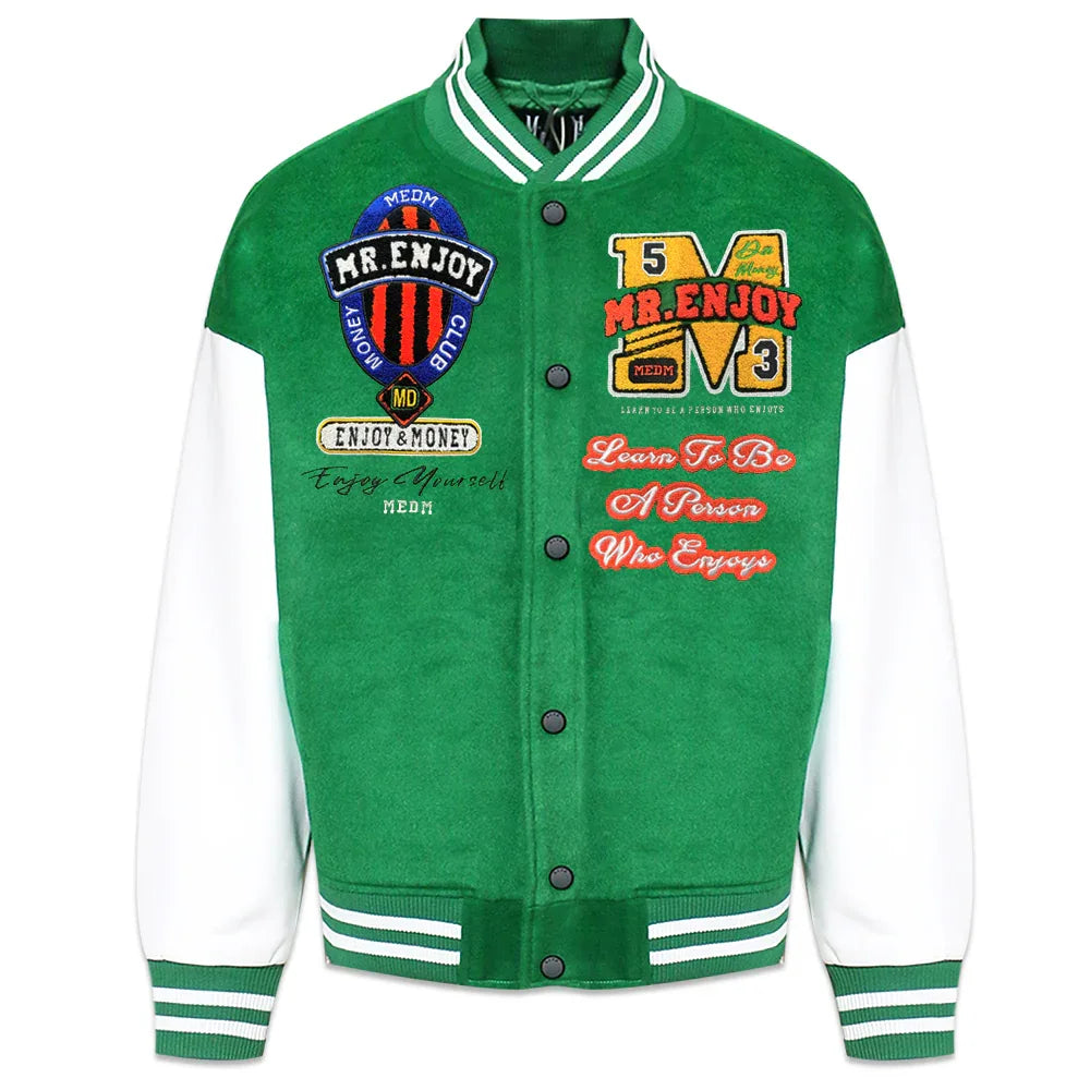 MEDM Basic Embroidered Baseball Jacket