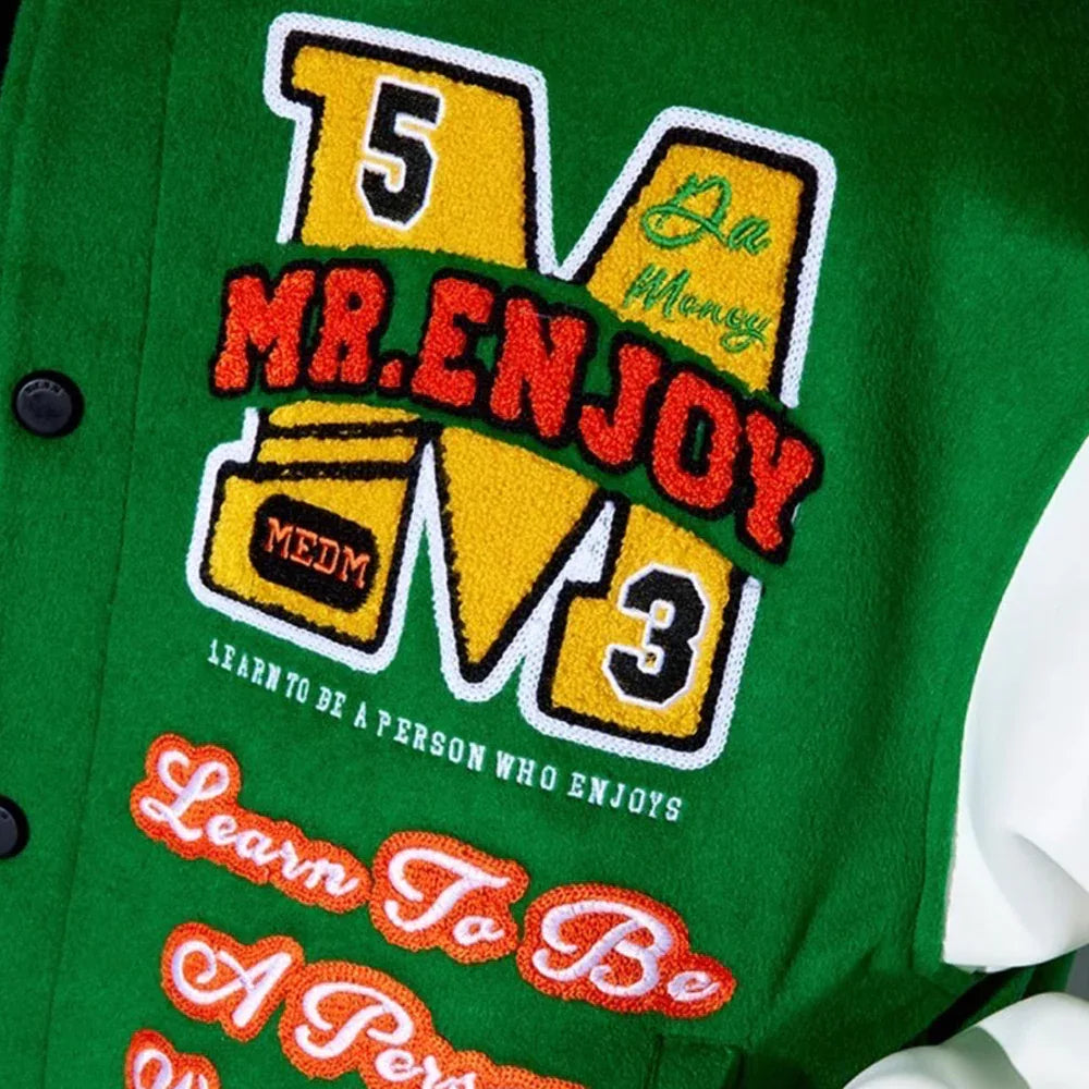 MEDM Basic Embroidered Baseball Jacket