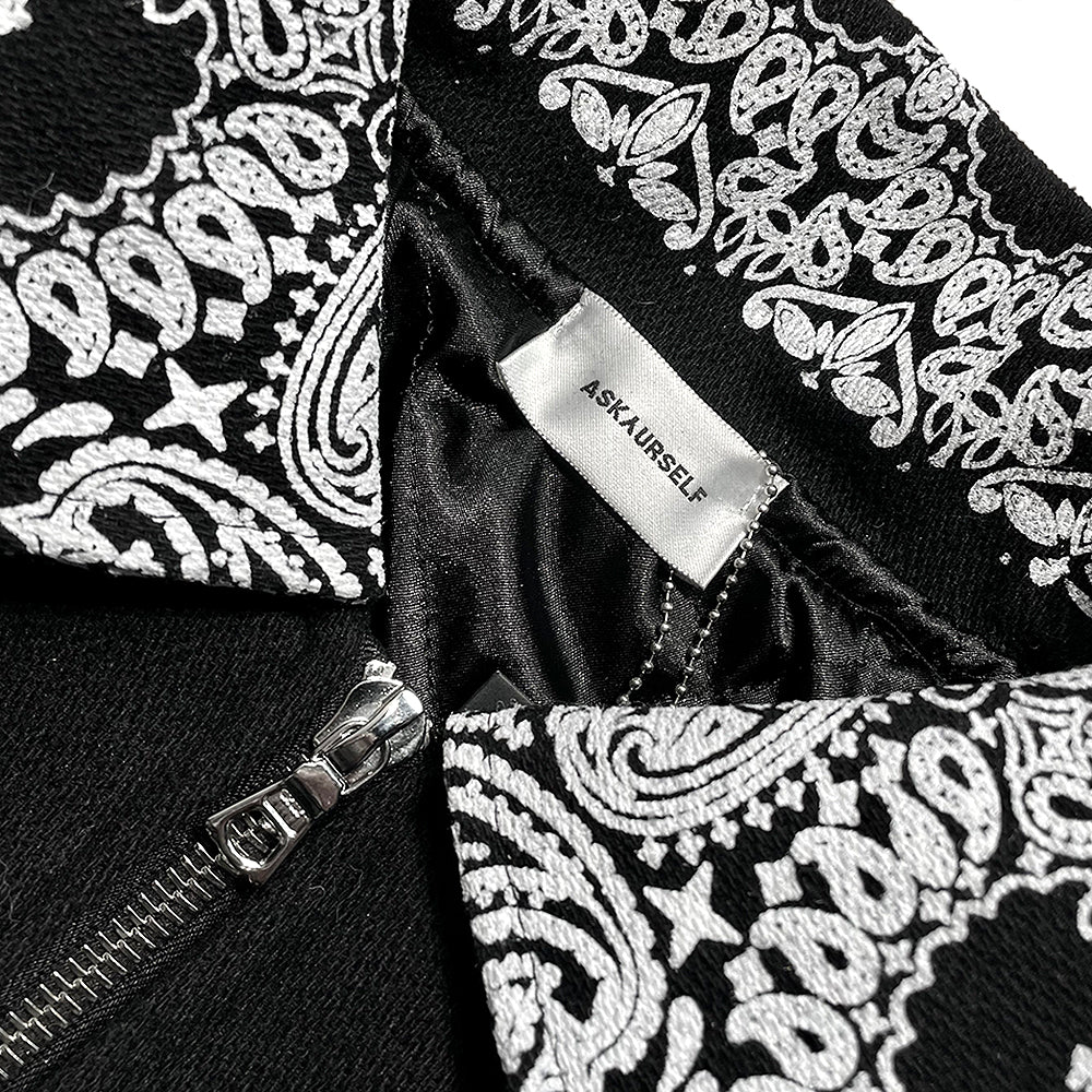 Paisley Collar Varsity Jacket