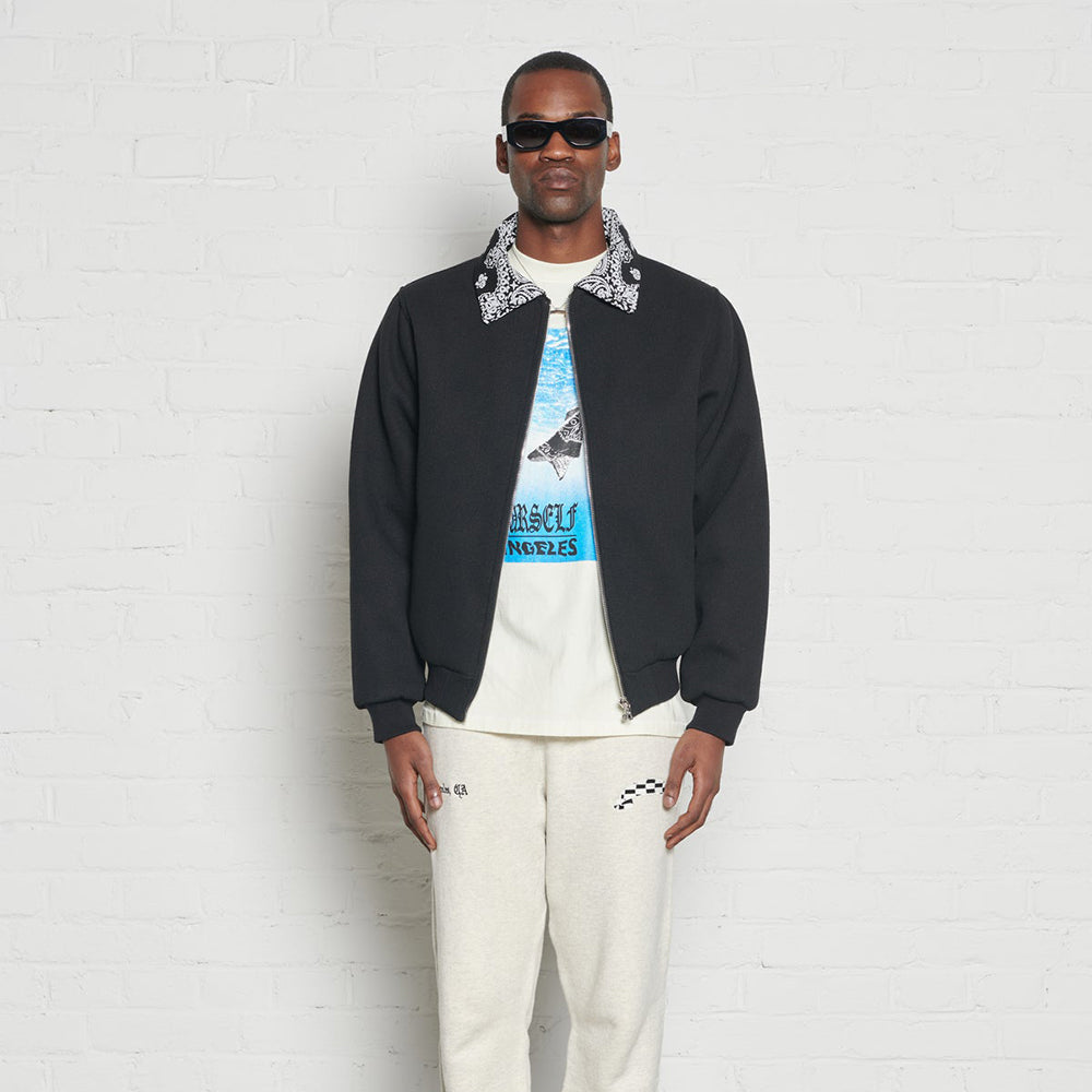 Paisley Collar Varsity Jacket