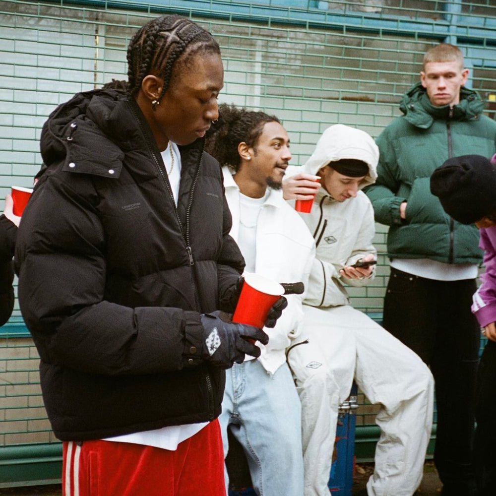 Uniform Rhinestone Puffer Jacket