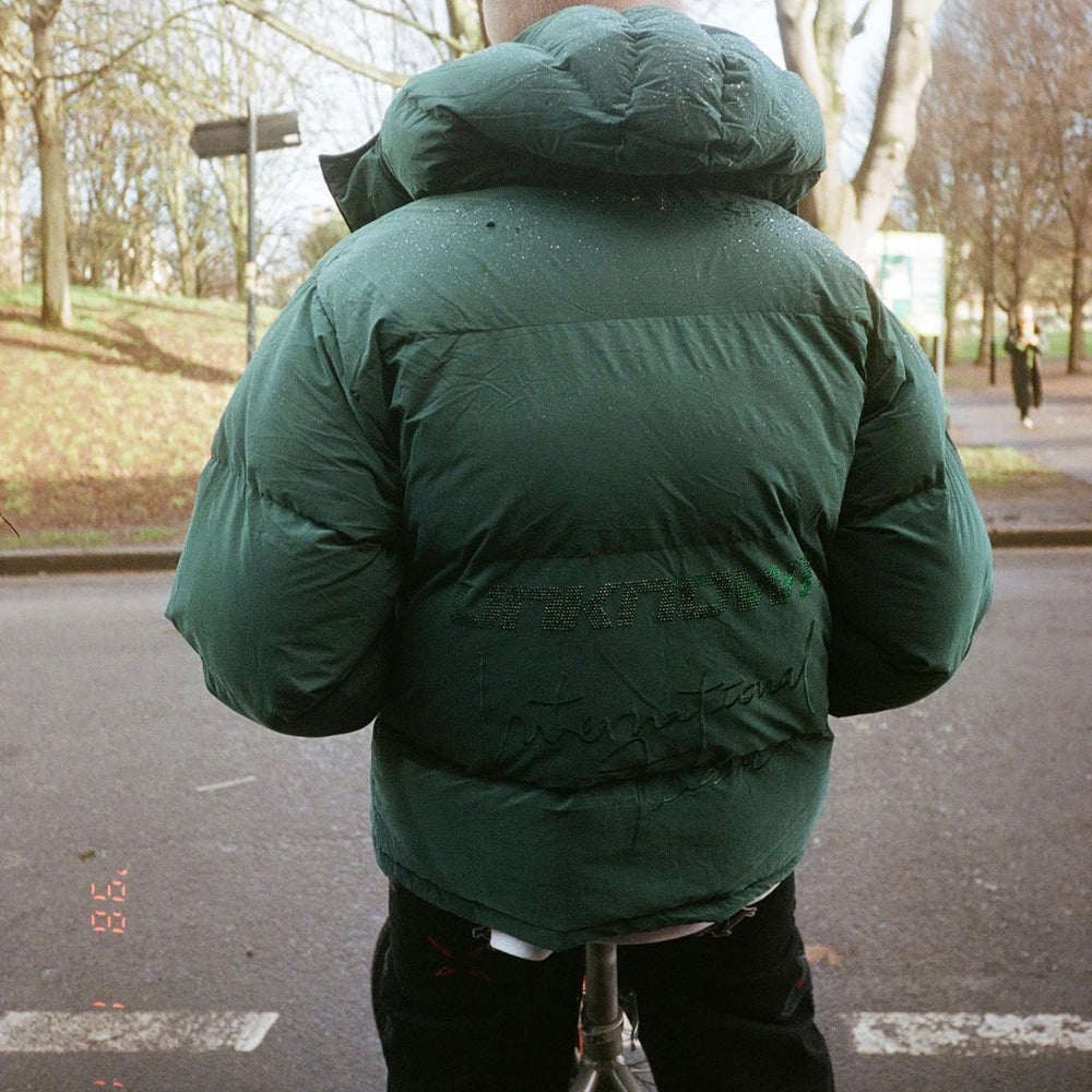 Uniform Rhinestone Puffer Jacket