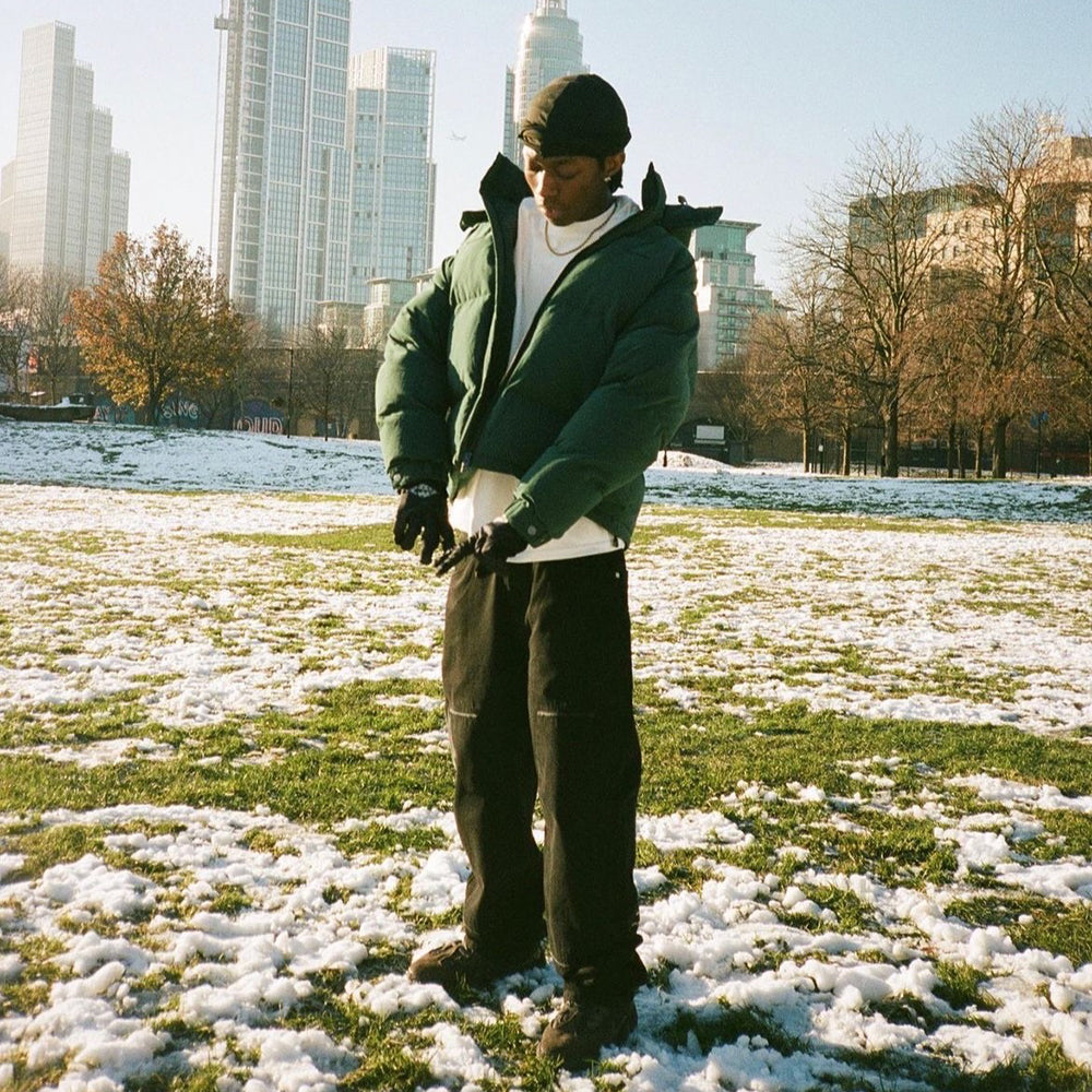 Uniform Rhinestone Puffer Jacket