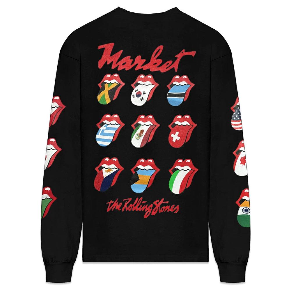 Market Rolling Stones World Flag Long Sleeve T-Shirt