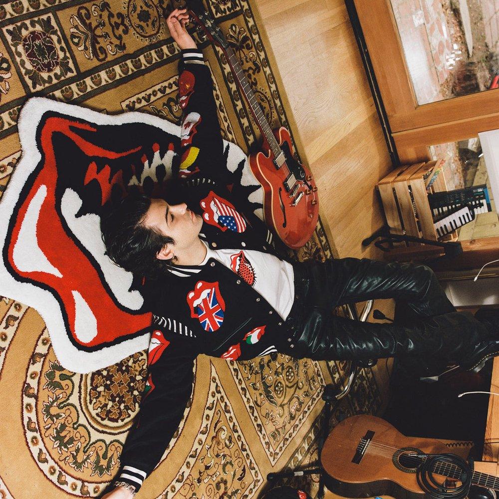 Market Rolling Stones World Flag Varsity Jacket