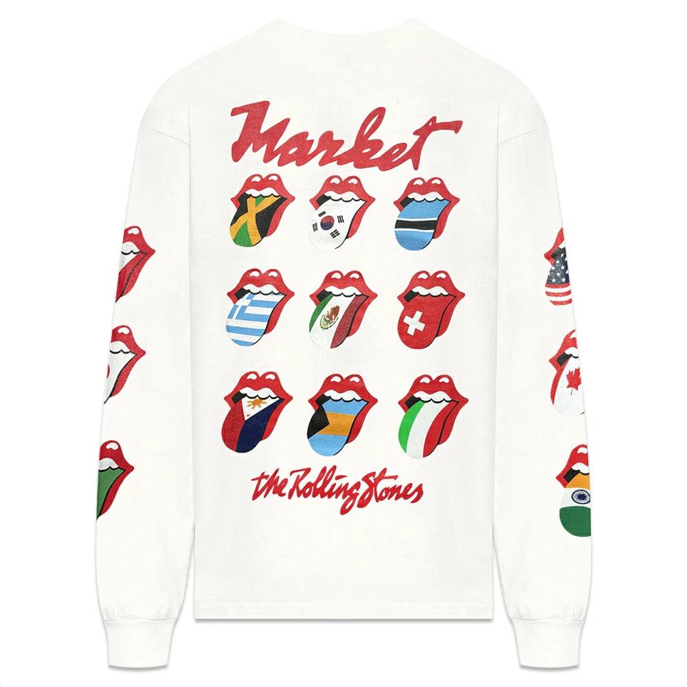 Market Rolling Stones World Flag Long Sleeve T-Shirt