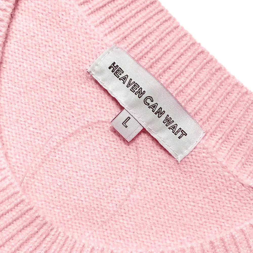 Pink Devil Knit Sweater - HEAVEN CAN WAIT - VENTURER