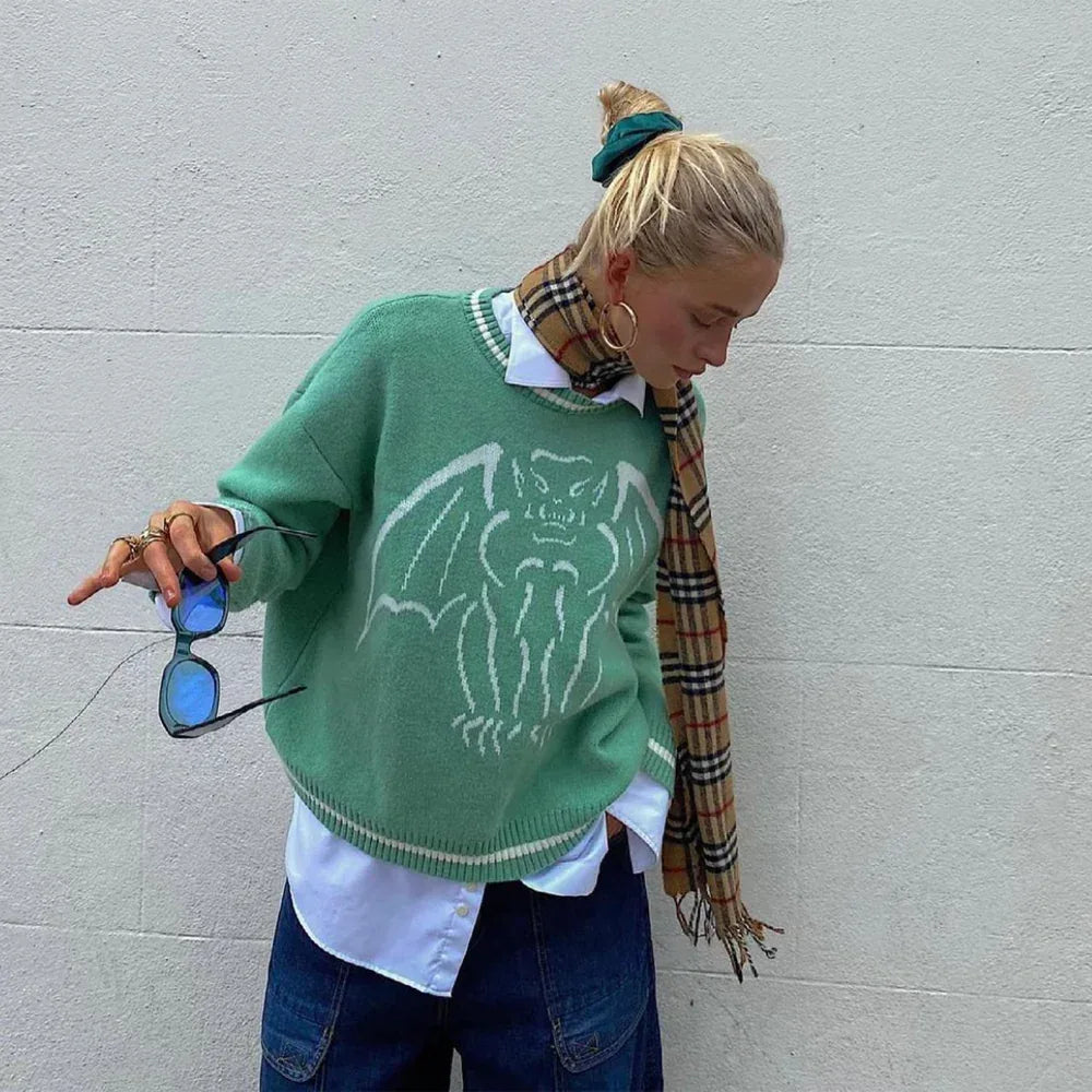 Gargoyle Knit Sweater - HEAVEN CAN WAIT - VENTURER