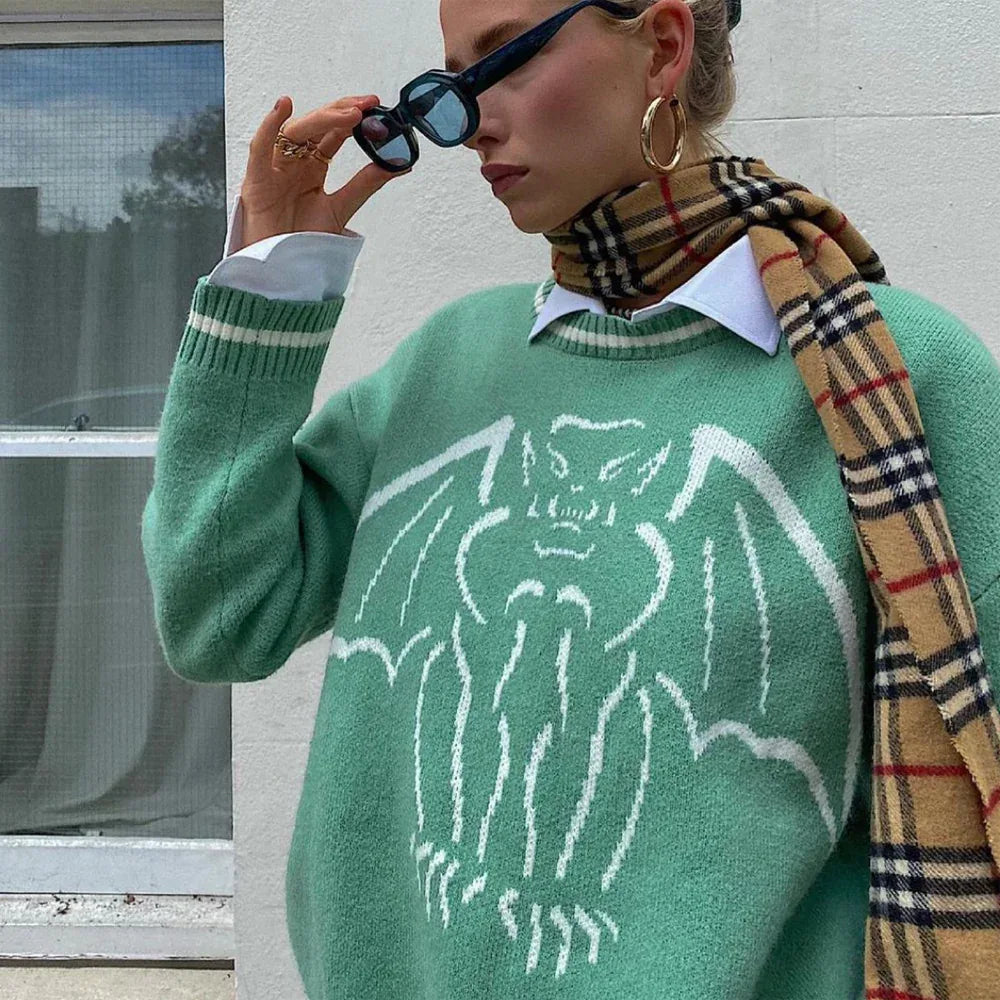 Gargoyle Knit Sweater - HEAVEN CAN WAIT - VENTURER