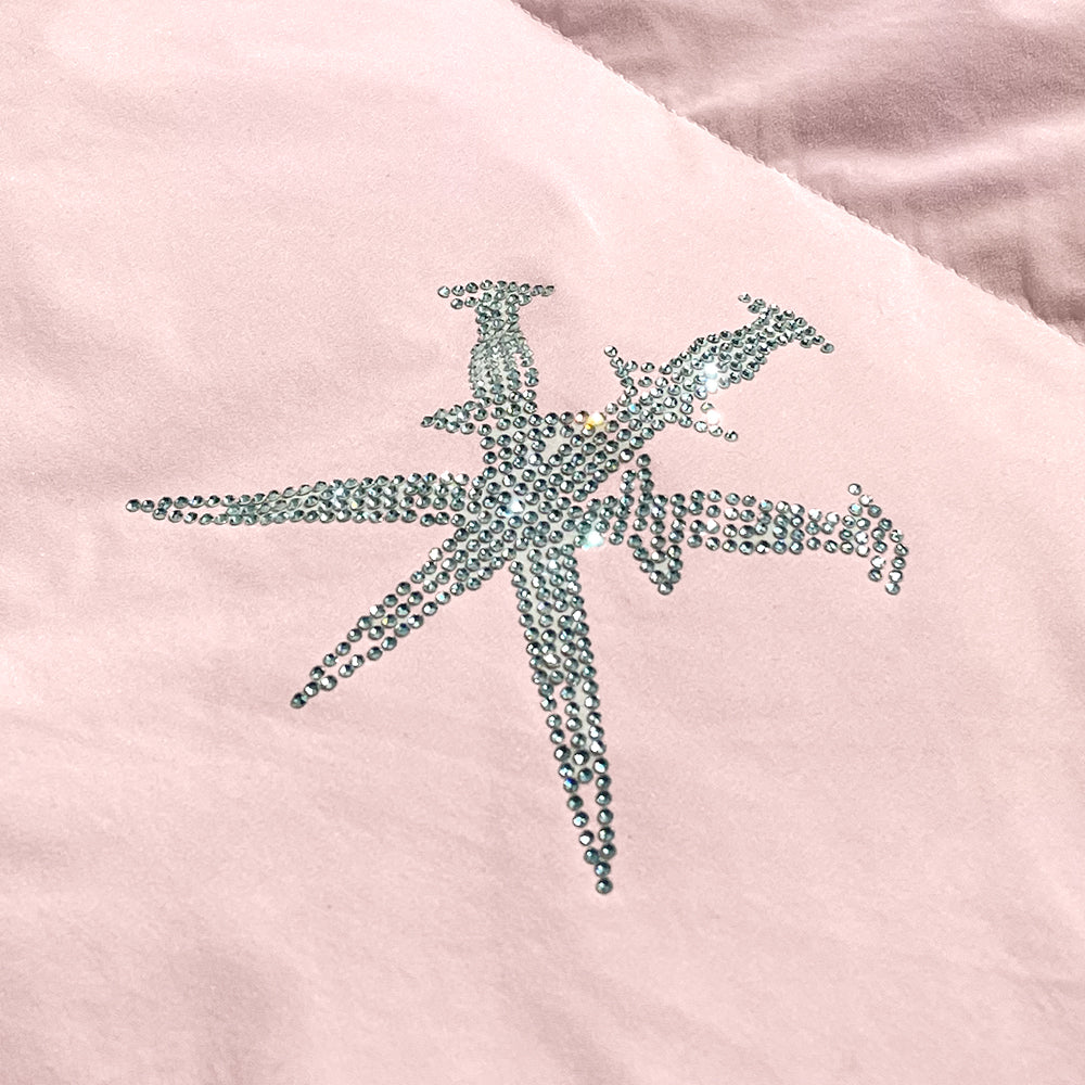 Dagger Rhinestone Puffer Jacket