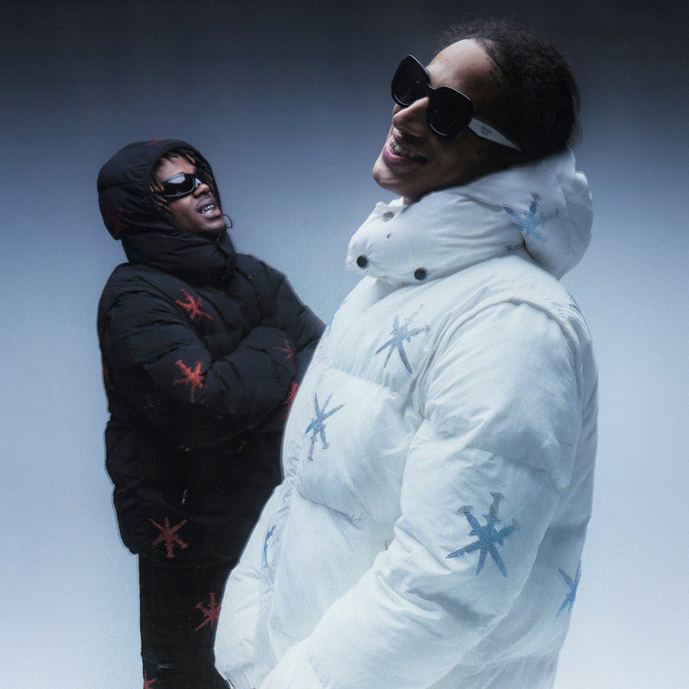 Dagger Rhinestone Puffer Jacket